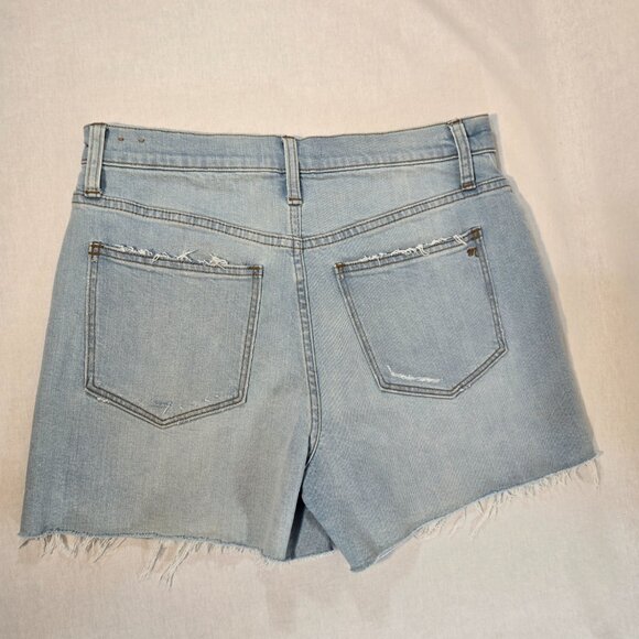 MADEWELL Festival Stretchy Distressed Hi-Rise Raw Hem Short Size 28 New NO Tags! - Picture 4 of 16